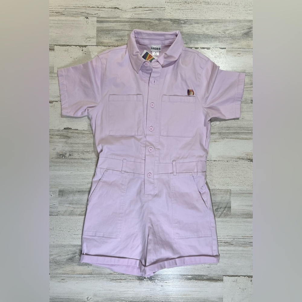 Target Pride Collection Boilersuit Romper Lavender Short Sleeve Thick Sz XS